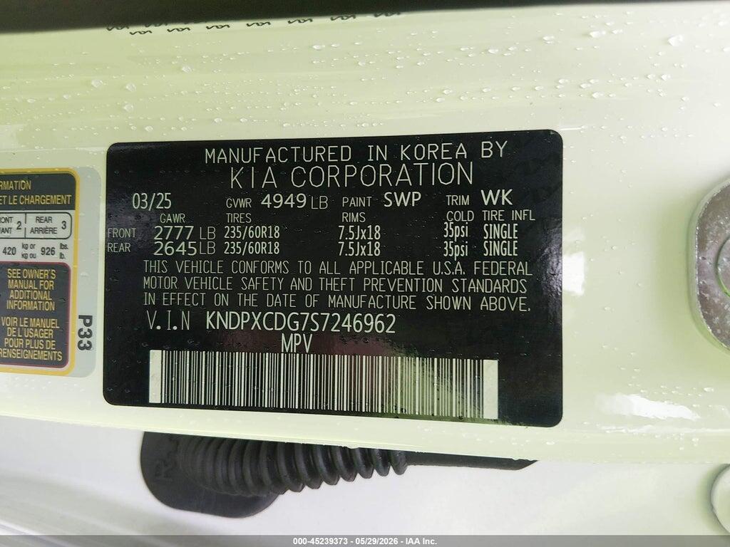 KNDPXCDG7S7246962 2025 KIA SPORTAGE HYBRID photo no. 9