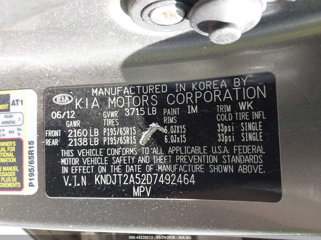 KNDJT2A52D7492464 2013 KIA SOUL photo no. 9