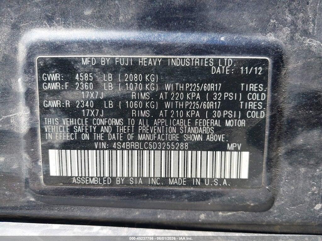 4S4BRBLC5D3255288 2013 SUBARU OUTBACK photo no. 9