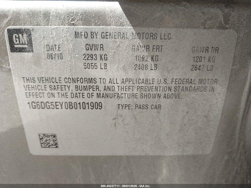 1G6DG5EY0B0101909 2011 CADILLAC CTS photo no. 9