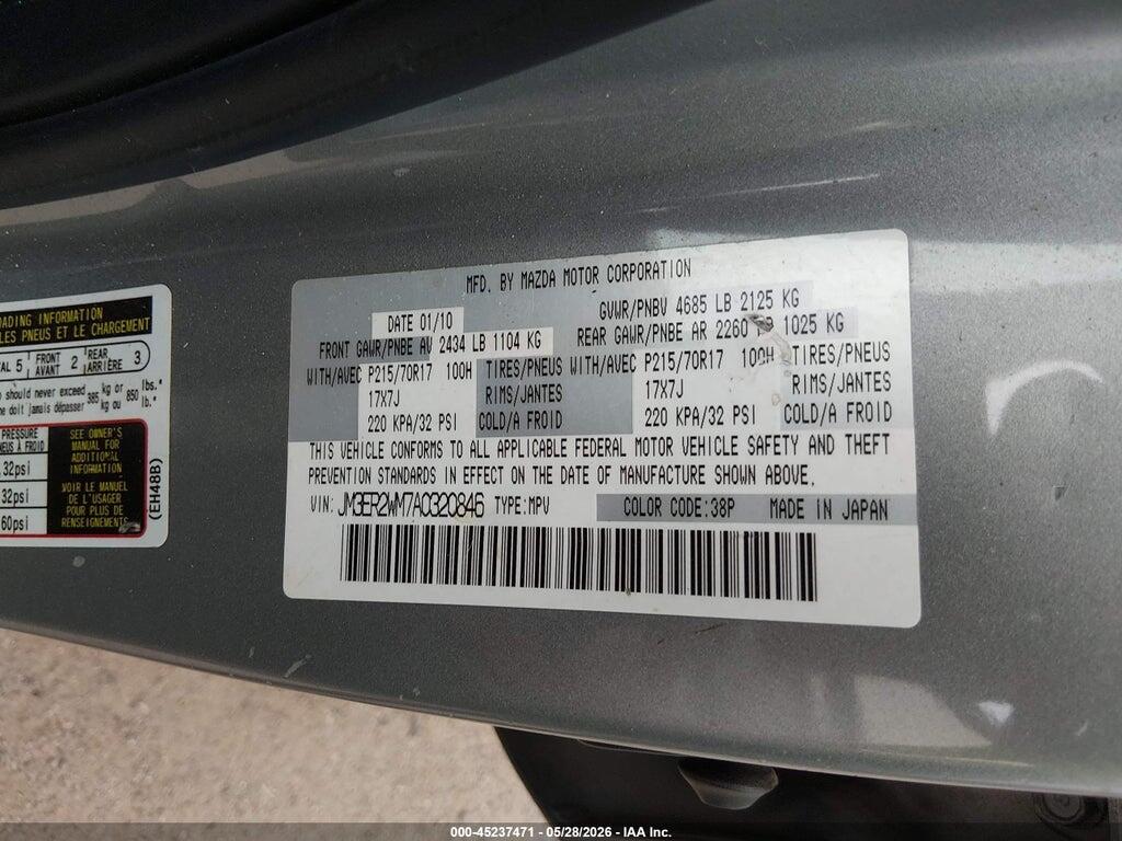 JM3ER2WM7A0320846 2010 MAZDA CX-7 photo no. 9