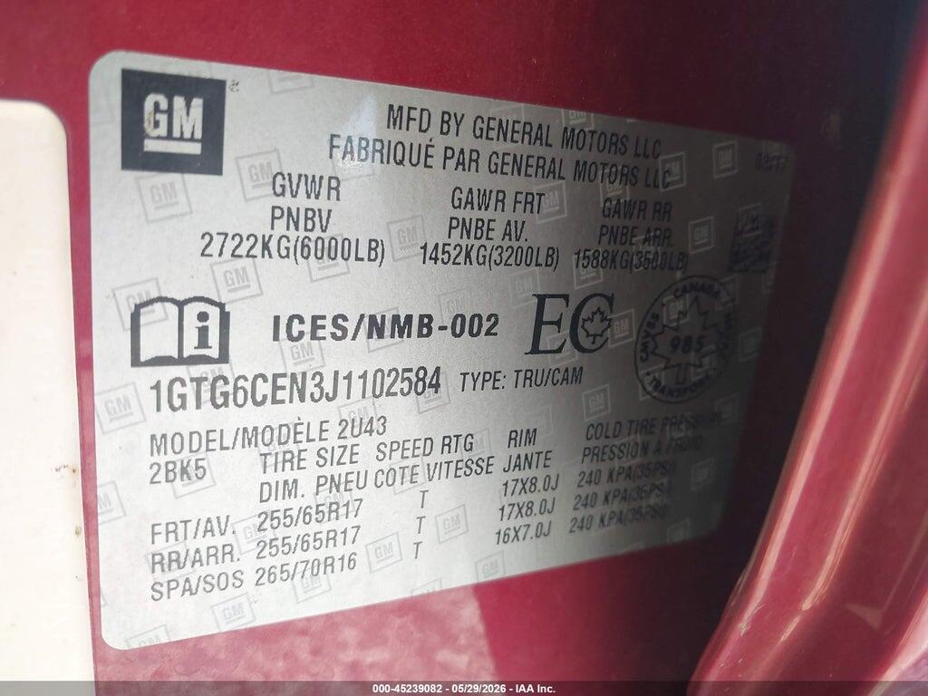 1GTG6CEN3J1102584 2018 GMC CANYON photo no. 9