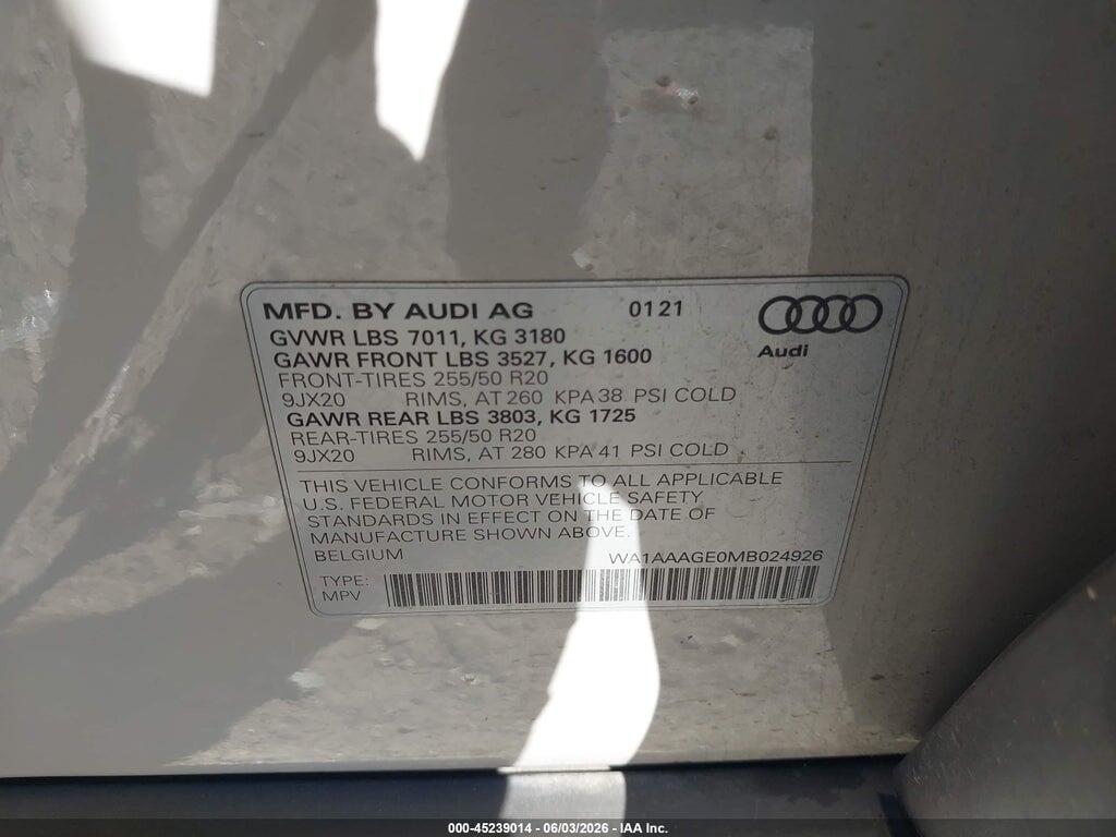 WA1AAAGE0MB024926 2021 AUDI E-TRON photo no. 9
