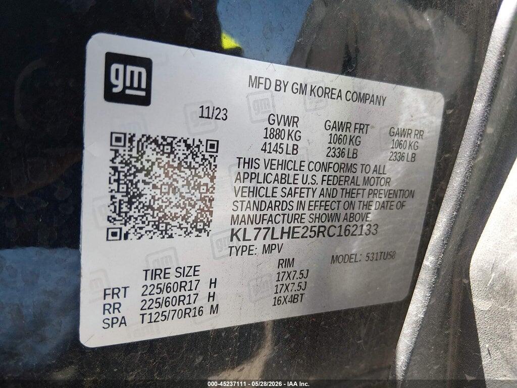 KL77LHE25RC162133 2024 CHEVROLET TRAX photo no. 9