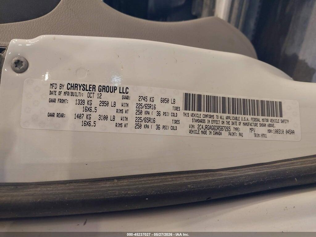 2C4JRGAG6DR587265 2013 RAM CARGO photo no. 9
