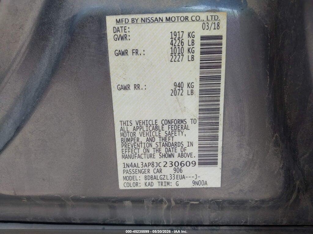 1N4AL3AP8JC230609 2018 NISSAN ALTIMA photo no. 9