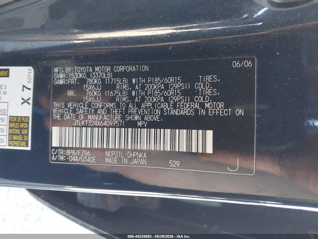JTLKT324X64097571 2006 SCION XB photo no. 9