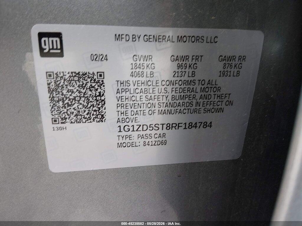 1G1ZD5ST8RF184784 2024 CHEVROLET MALIBU photo no. 9