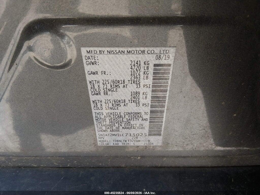 5N1AT2MV1LC715025 2020 NISSAN ROGUE photo no. 9