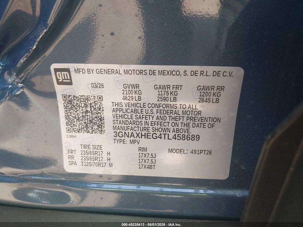 3GNAXHEG4TL458689 2026 CHEVROLET EQUINOX photo no. 9