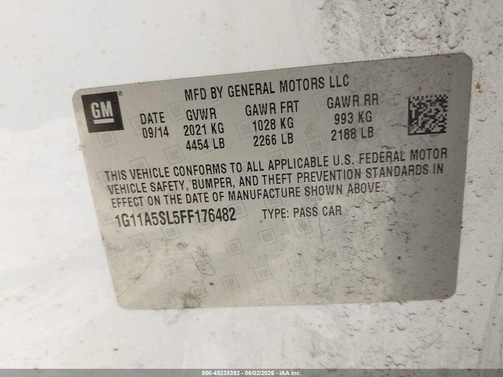 1G11A5SL5FF176482 2015 CHEVROLET MALIBU photo no. 9