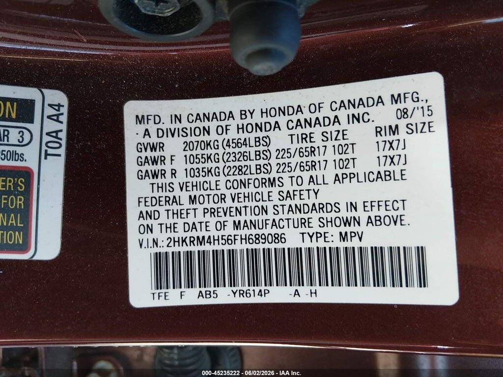 2HKRM4H56FH689086 2015 HONDA CR-V photo no. 9