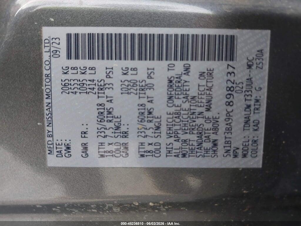 5N1BT3BA9PC898237 2023 NISSAN ROGUE photo no. 9