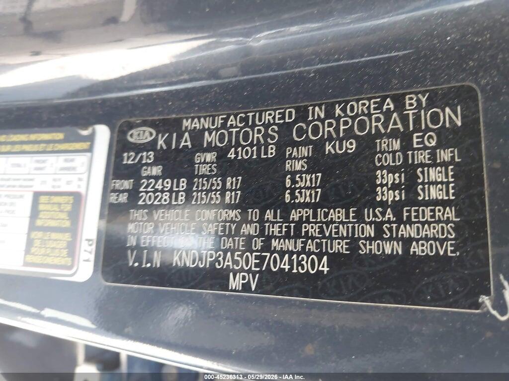KNDJP3A50E7041304 2014 KIA SOUL photo no. 9