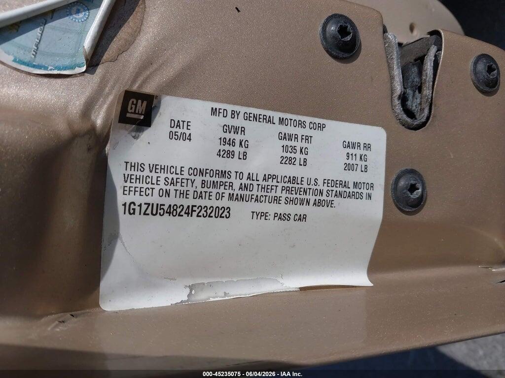 1G1ZU54824F232023 2004 CHEVROLET MALIBU photo no. 9