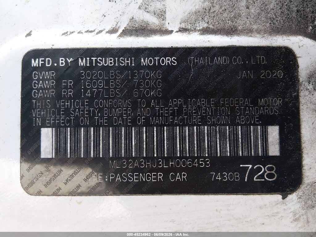 ML32A3HJ3LH006453 2020 MITSUBISHI MIRAGE photo no. 9