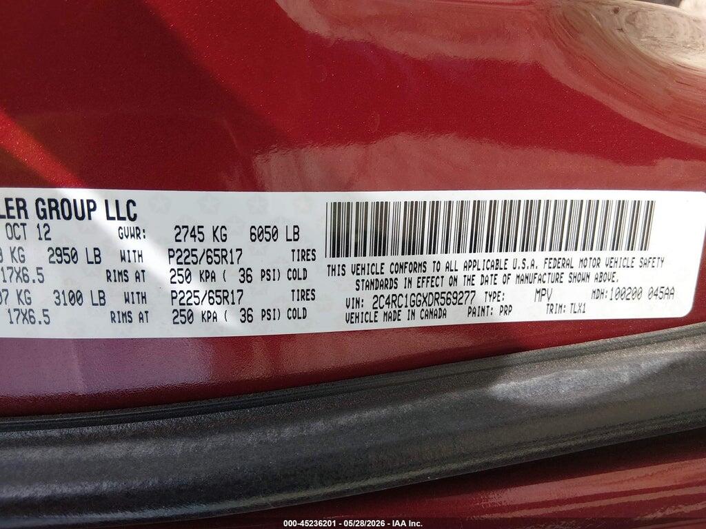 2C4RC1GGXDR569277 2013 CHRYSLER TOWN & COUNTRY photo no. 9