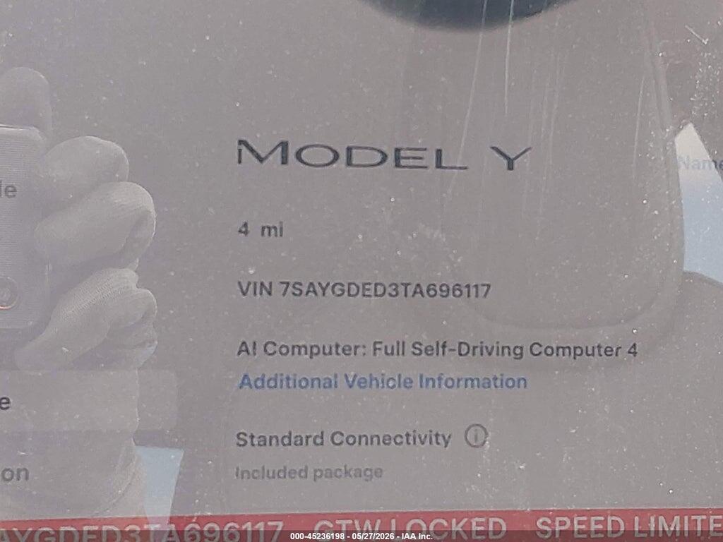 7SAYGDED3TA696117 2026 TESLA MODEL Y photo no. 7