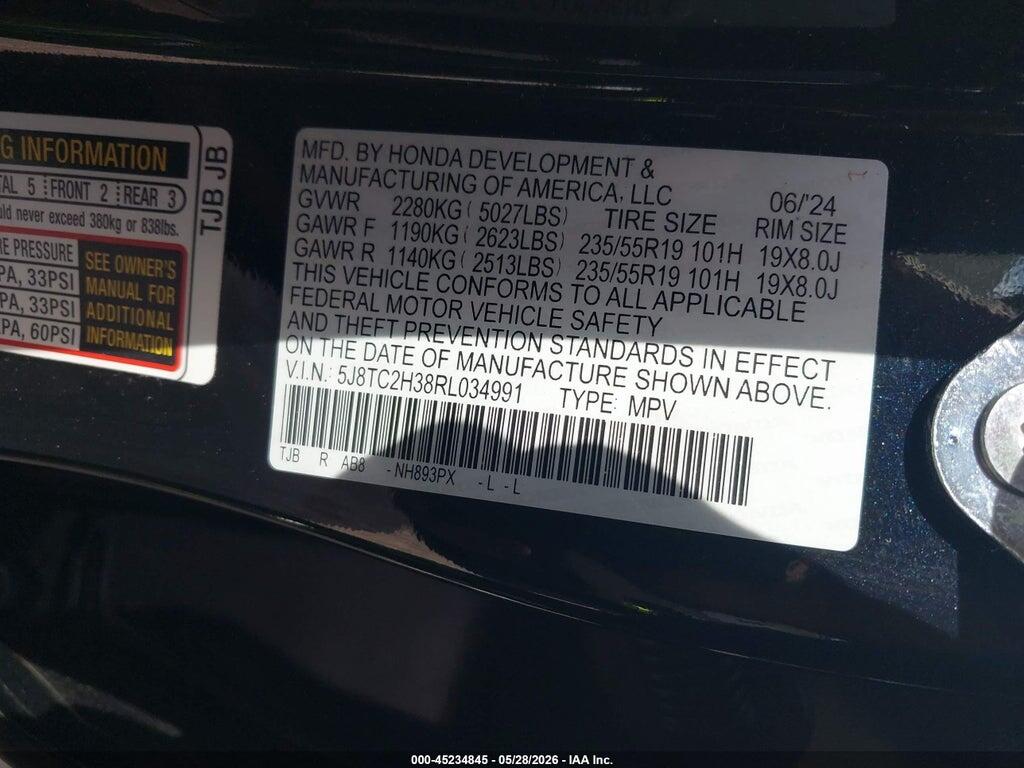 5J8TC2H38RL034991 2024 ACURA RDX photo no. 9