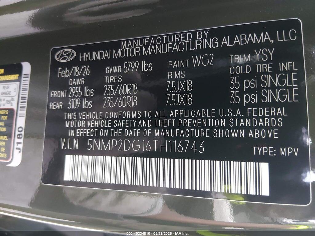 5NMP2DG16TH116743 2026 HYUNDAI SANTA FE HYBRID photo no. 9