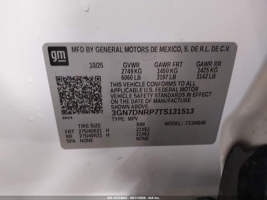 3GN7DNRP7TS131513 2026 CHEVROLET EQUINOX EV photo no. 8