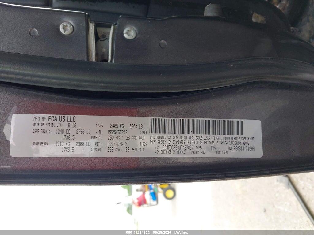 3C4PDCAB0JT497057 2018 DODGE JOURNEY photo no. 9