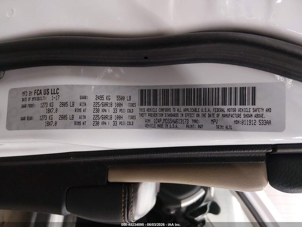 1C4PJMDS5HW613173 2017 JEEP CHEROKEE photo no. 9