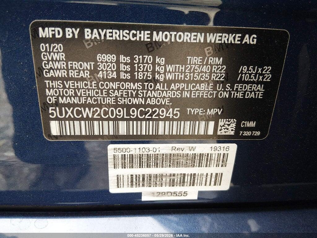 5UXCW2C09L9C22945 2020 BMW X7 photo no. 9