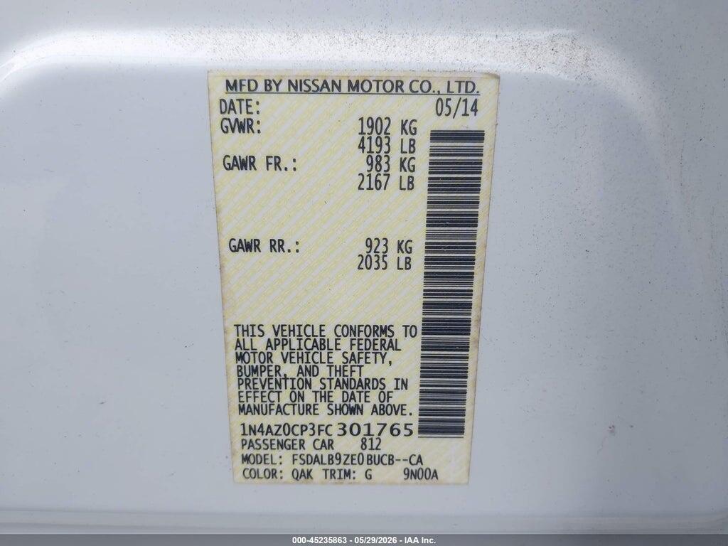 1N4AZ0CP3FC301765 2015 NISSAN LEAF photo no. 9
