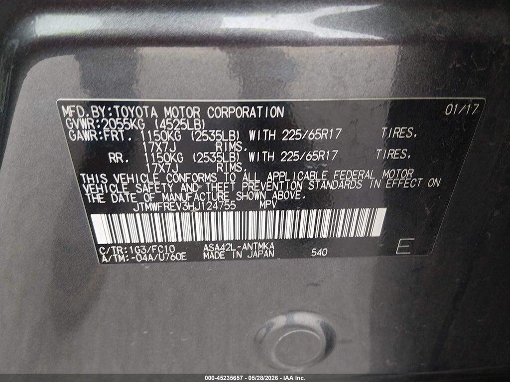 JTMWFREV3HJ124755 2017 TOYOTA RAV4 photo no. 9