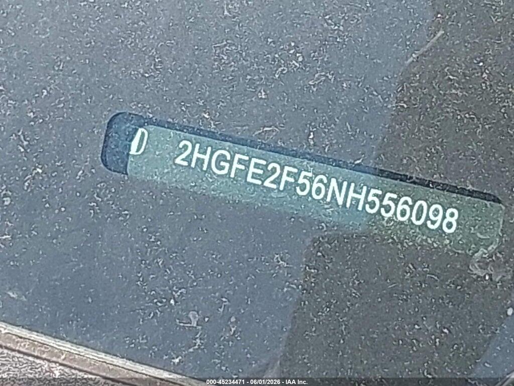 2HGFE2F56NH556098 2022 HONDA CIVIC photo no. 12
