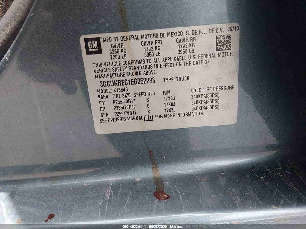 3GCUKREC1EG252233 2014 CHEVROLET SILVERADO 1500 photo no. 9