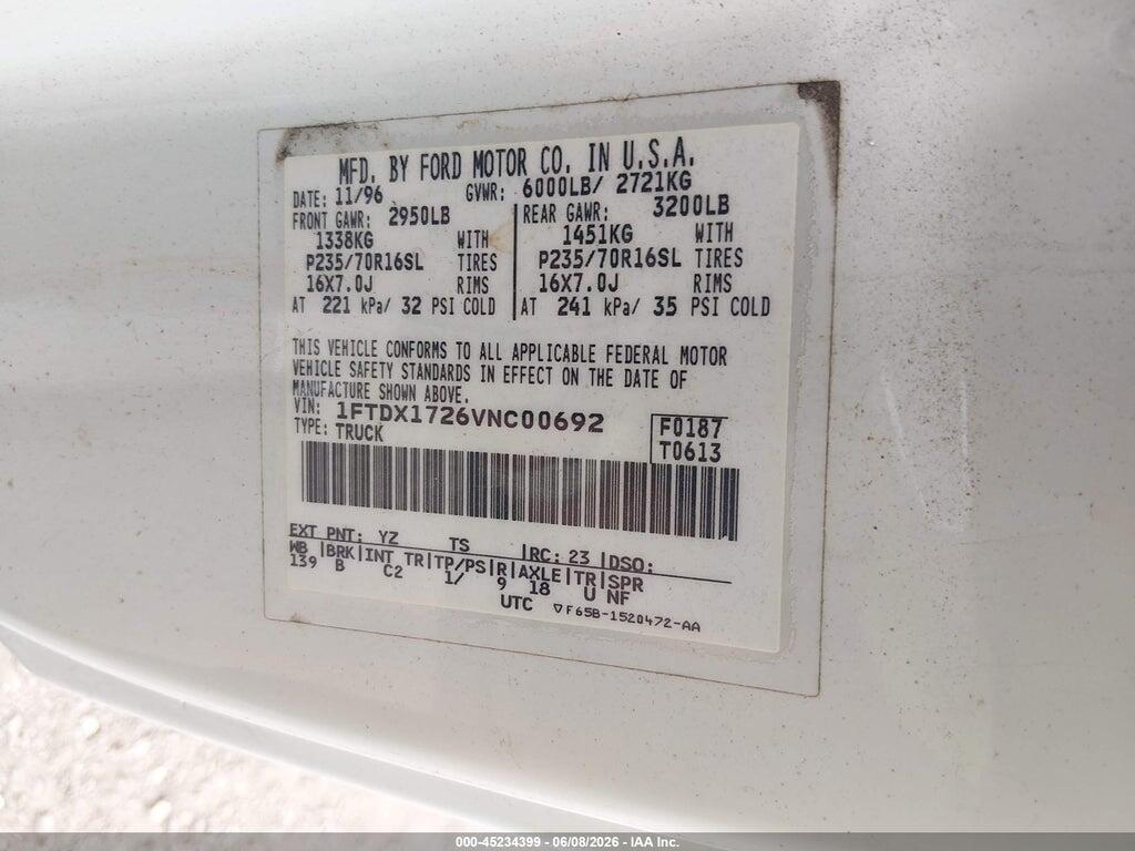 1FTDX1726VNC00692 1997 FORD F-150 photo no. 9