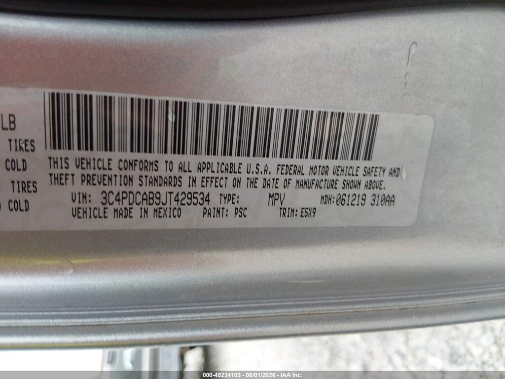 3C4PDCAB9JT429534 2018 DODGE JOURNEY photo no. 9