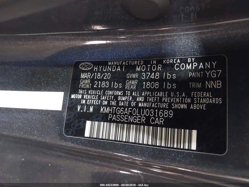 KMHTG6AF0LU031689 2020 HYUNDAI VELOSTER photo no. 9
