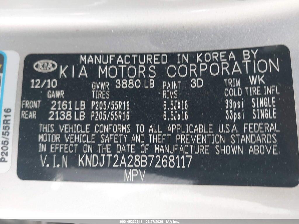 KNDJT2A28B7268117 2011 KIA SOUL photo no. 9