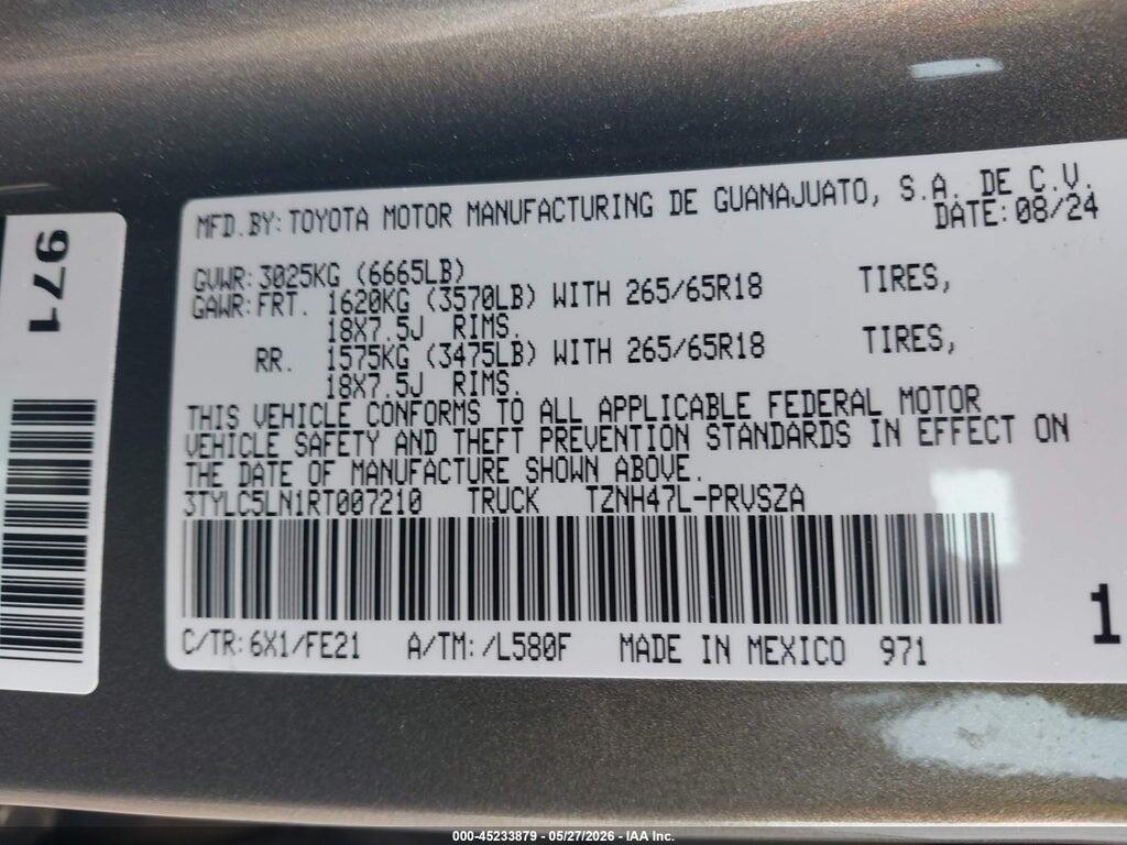 3TYLC5LN1RT007210 2024 TOYOTA TACOMA HYBRID photo no. 9