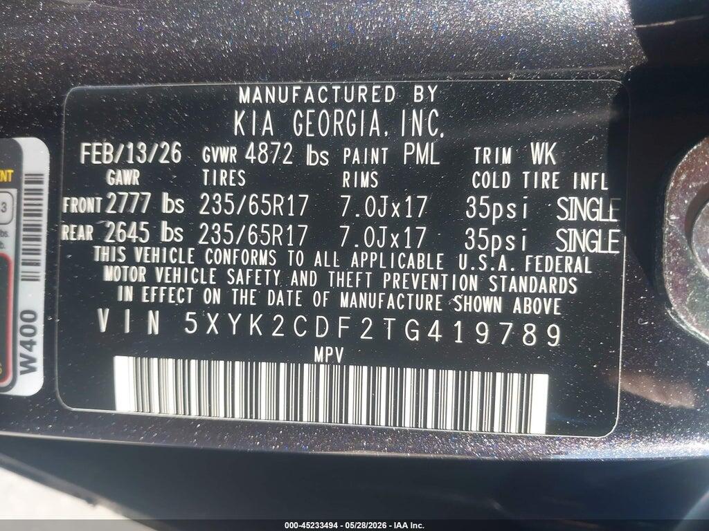 5XYK2CDF2TG419789 2026 KIA SPORTAGE photo no. 9