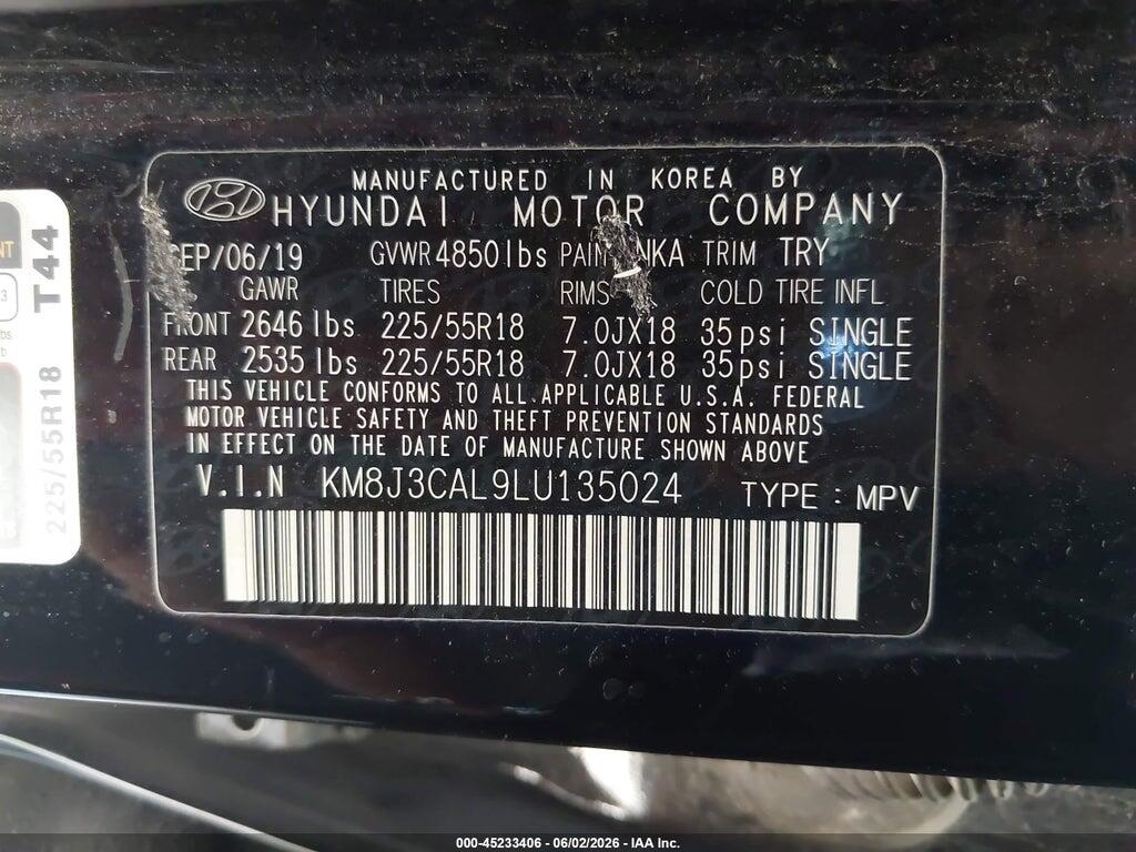KM8J3CAL9LU135024 2020 HYUNDAI TUCSON photo no. 9
