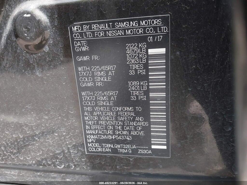 KNMAT2MV8HP543743 2017 NISSAN ROGUE photo no. 9