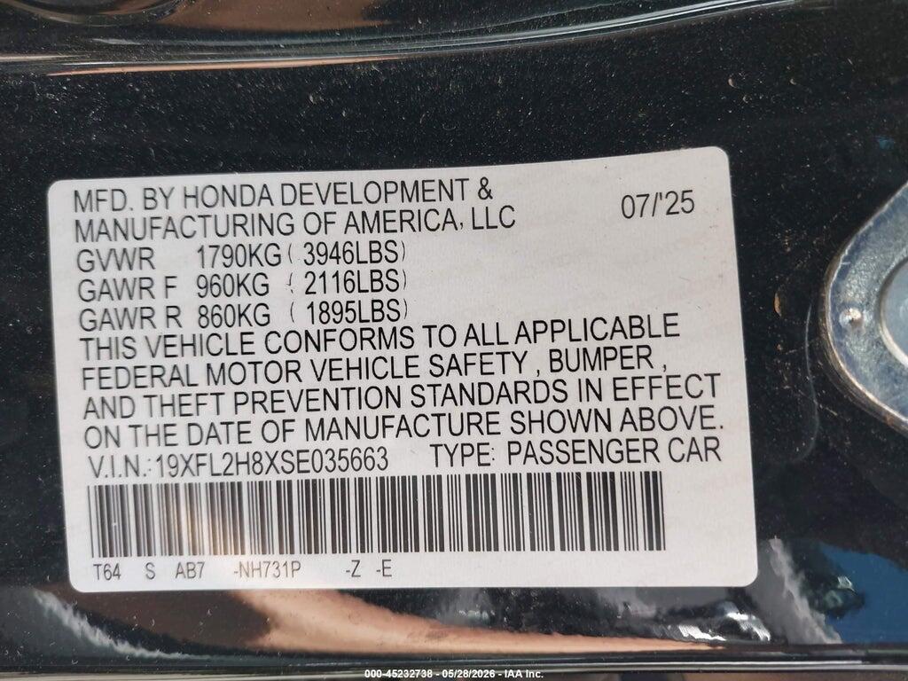 19XFL2H8XSE035663 2025 HONDA CIVIC SEDAN photo no. 9