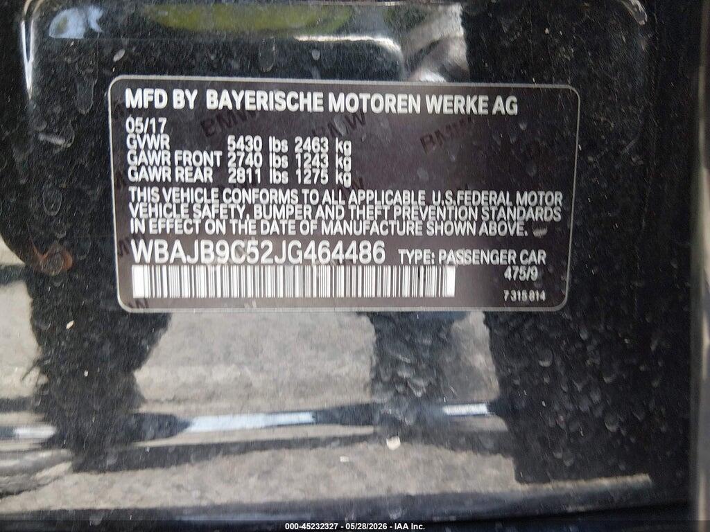 WBAJB9C52JG464486 2018 BMW M550I photo no. 9