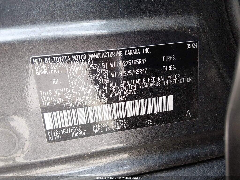 2T3G1RFV8RC477188 2024 TOYOTA RAV4 photo no. 9