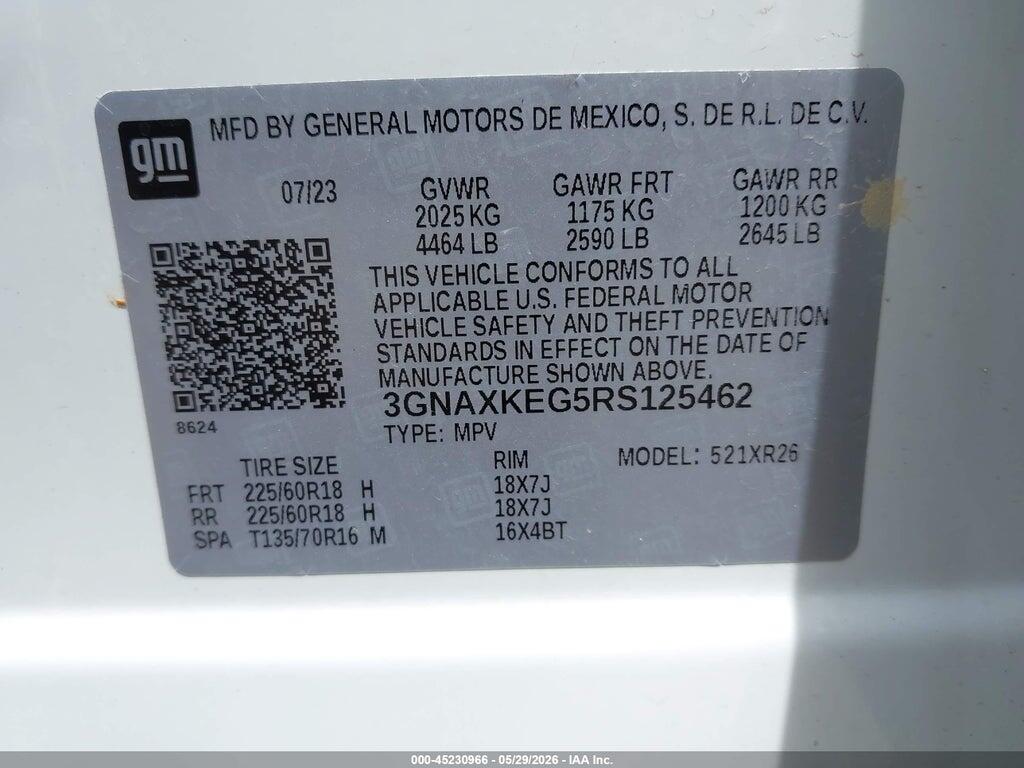 3GNAXKEG5RS125462 2024 CHEVROLET EQUINOX photo no. 9