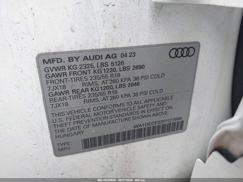 WA1DECF32P1127658 2023 AUDI Q3 photo no. 9