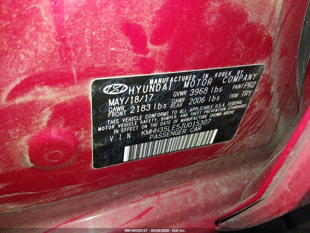 KMHH35LE5JU015307 2018 HYUNDAI ELANTRA GT photo no. 9