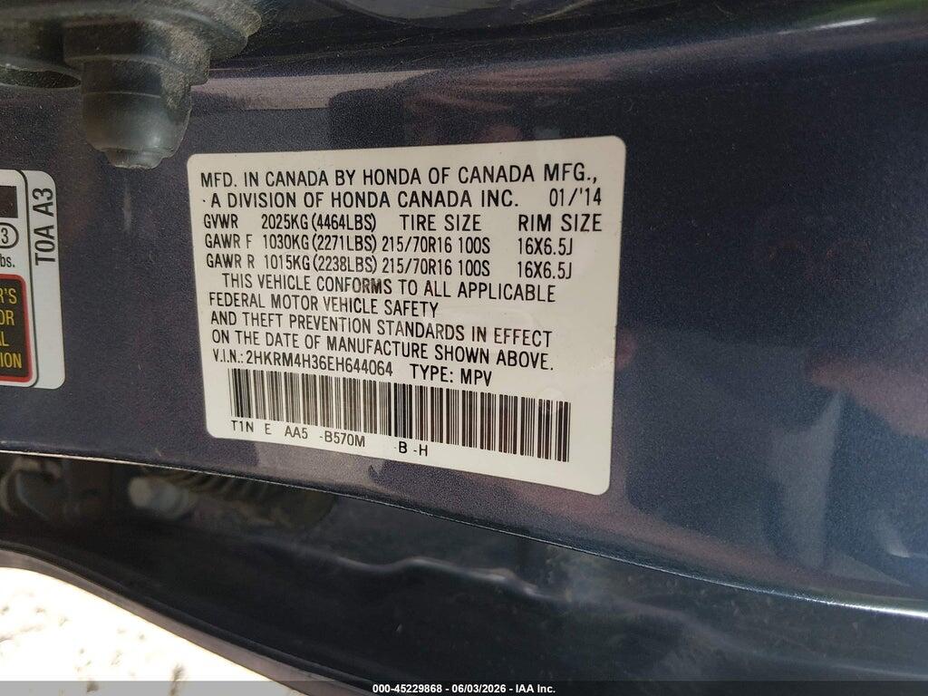 2HKRM4H36EH644064 2014 HONDA CR-V photo no. 9