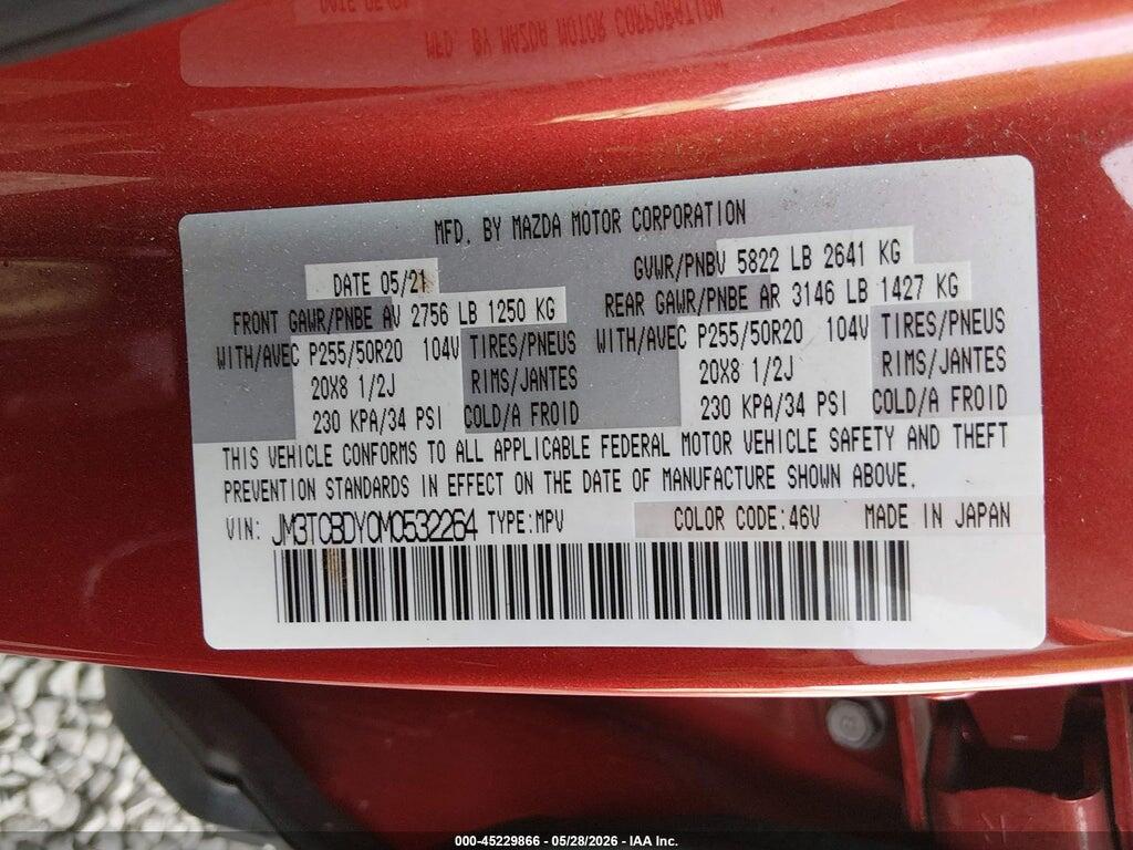 JM3TCBDY0M0532264 2021 MAZDA CX-9 photo no. 9