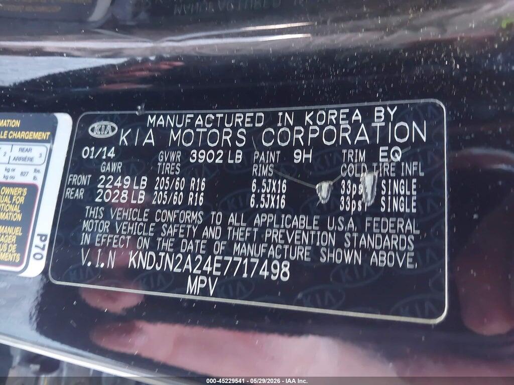 KNDJN2A24E7717498 2014 KIA SOUL photo no. 9