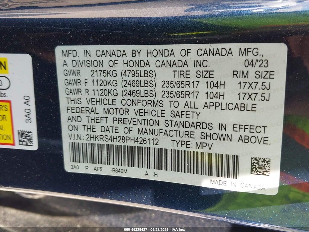 2HKRS4H28PH426112 2023 HONDA CR-V photo no. 9